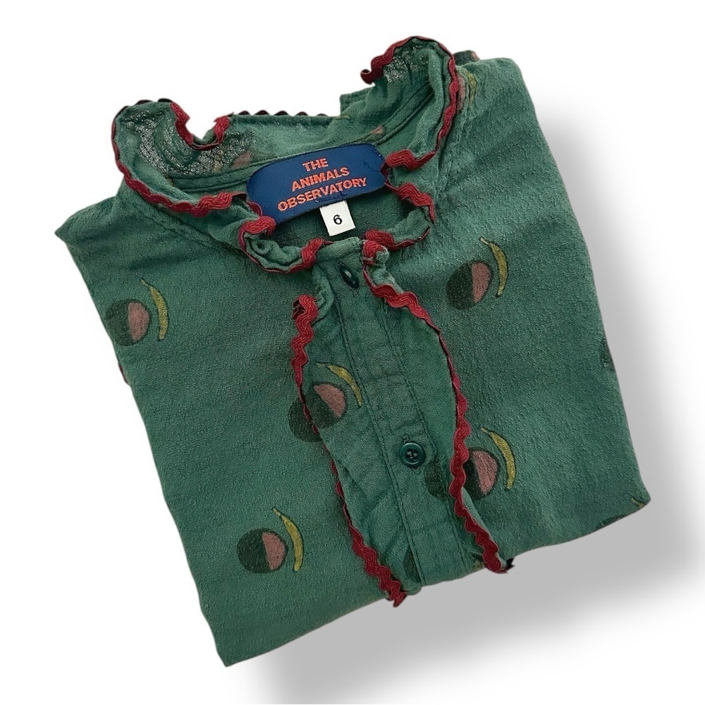 The Animals Observatory | Ruffle Button Up Blouse (6 yrs) - Picture 5 of 8